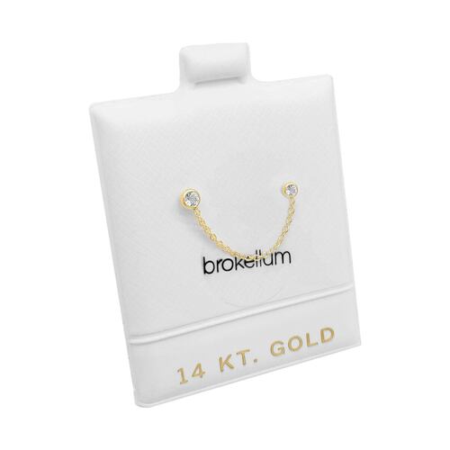 Broquel Cadenita Bisel Oro 14K Brokellum
