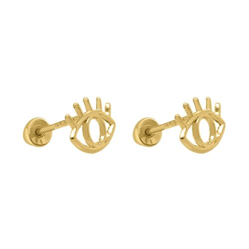 Broquel Ojo Silueta 14K Brokellum