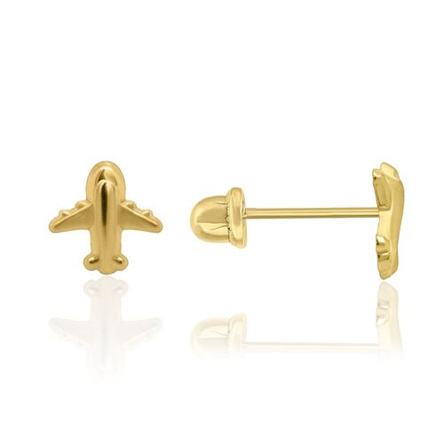 Broquel Avión Oro 14K Brokellum