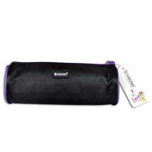 Lapicera cilíndrica negro con borde morado Sabonis