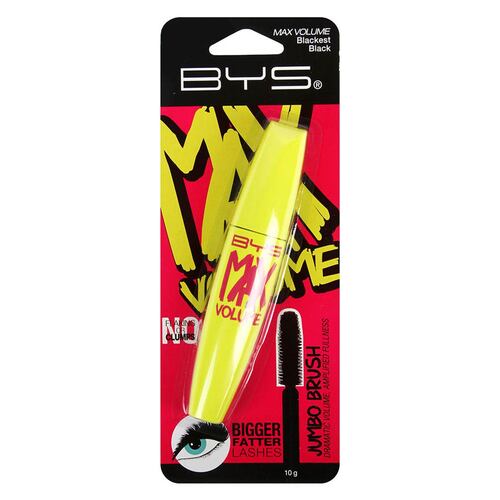 Mascara Max Volume Blackest Black Bys