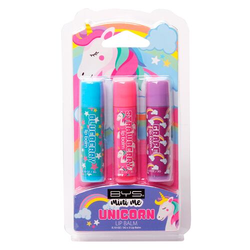 Balsamo de Labios 3 Piezas Unicorn Bys Mini Me