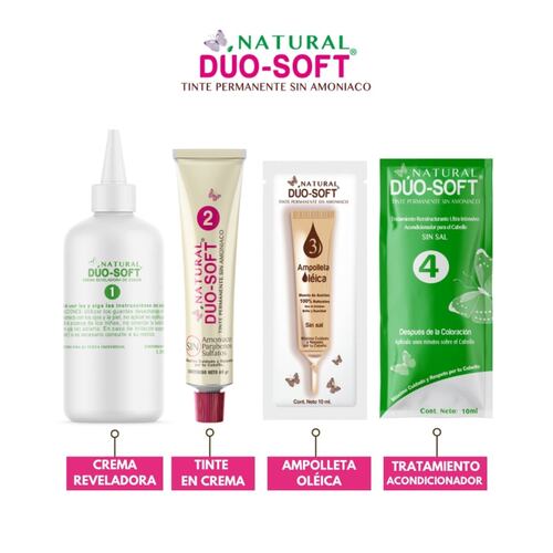 Tinte Natural Dúo-Soft Sin Amoníaco Rojo Cobrizo Intenso