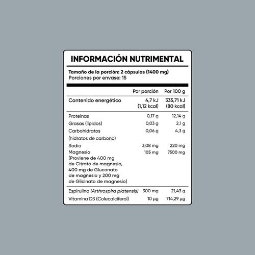 Magnesio 60 Cápsulas Multiblue