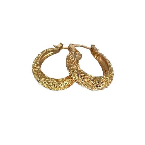 Arracada Vaceada en Metal Chapa de Oro 18K Golden Wishes