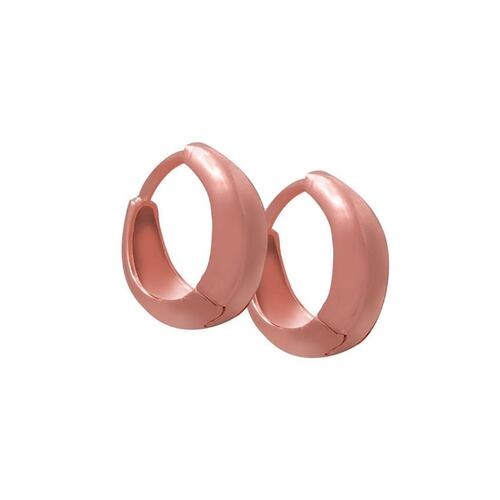 Huggie liso color rosa en un baño de 24 kilates Gold Wishes