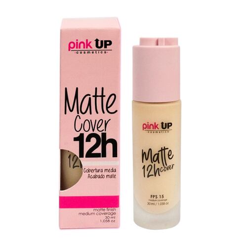 Maquillaje Líquido Mate Pink Up Pale 100 Matte 12h Cover