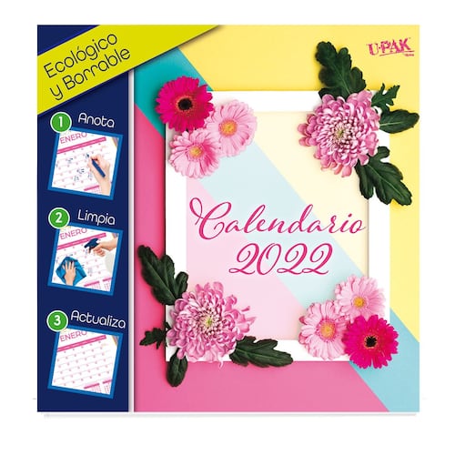 Calendario flores rosas 2022