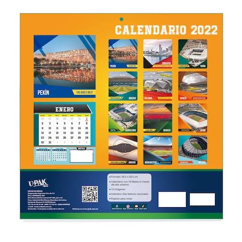 Calendario recintos deportivos 2022