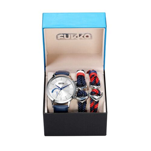 Set de Reloj para Caballero Fukka Azul Fbsm1