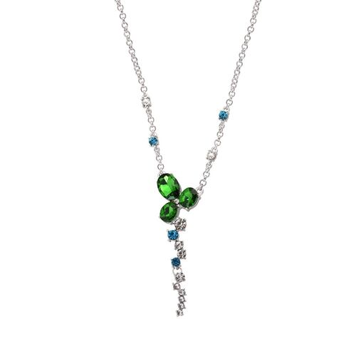 Collar con Piedras Blancas, Azules y Verdes Rodio Unlimited by Ob