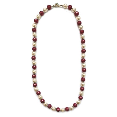 Collar Frida nudo perla crema roja ACEMOR