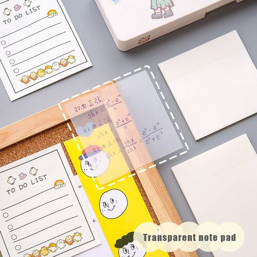 Notas adhesivas transparentes