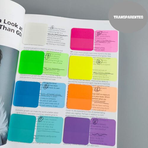 Notas Adhesivas transparentes  50 Piezas Menta