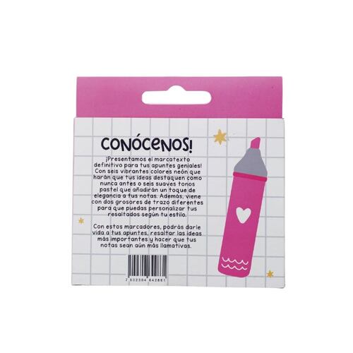 Set 6 Plumones Tonos Pastel Monami