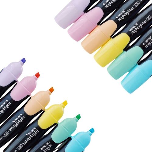Set 6 Plumones Tonos Pastel Monami