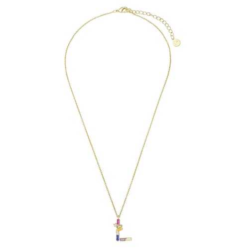 Collar Letra L Baño de Oro 14K y Circonias Dímelo con Amor
