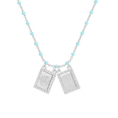 Collar Escapulario Circonias Dímelo con Amor