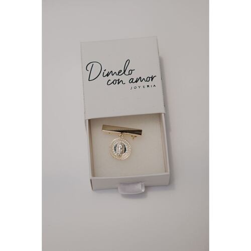 Pin para Bebé Virgen de Guadalupe Baño de Oro 14K Dímelo con Amor