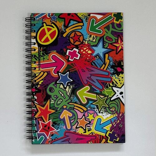 Libreta Pasta Dura con Espiral Cuadricula Grande Grafity Paper & Will