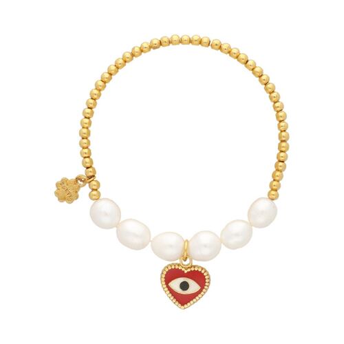 pulsera chapa corazon con ojos