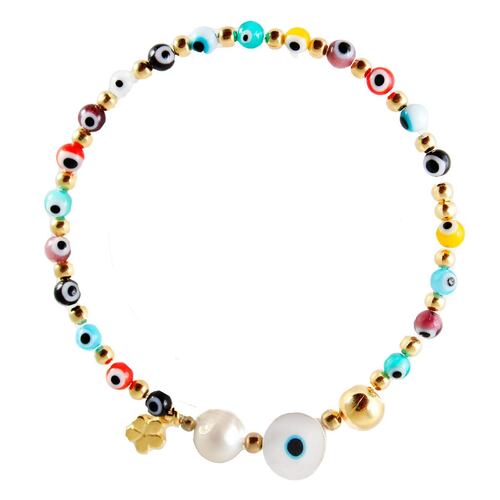 PULSERA OJITOS CON PERLAS