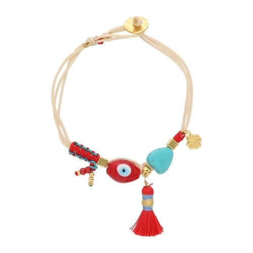 Pulsera Cordón con Botón de Chapa