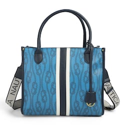 Bolsa Guess Factory Estilo Carryall En Color Azul Modelo Mg823824-Mos