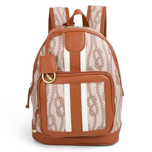 Bolsa Backpack Print Camel Para Mujer Nautica