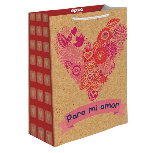 Bolsa de regalo Kraft tamaño grande