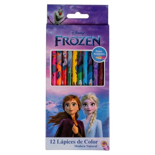 12 lápices de Colores Frozen