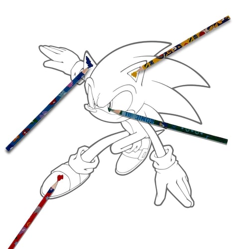 12 lápices de Colores Sonic