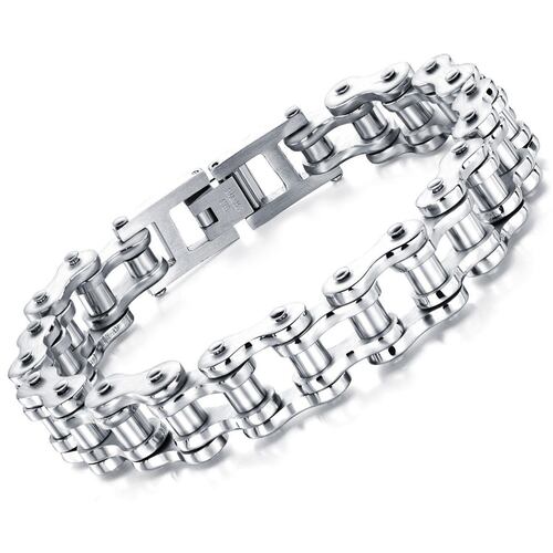 Pulsera Acero Inoxidable Cadena de Bicicleta para Hombre Mayfer Homme