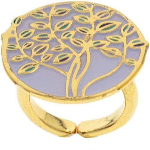 Anillo Ajustable de Mandala Tonalidades Moradas Ablime