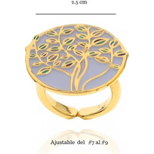 Anillo Ajustable de Mandala Tonalidades Moradas Ablime