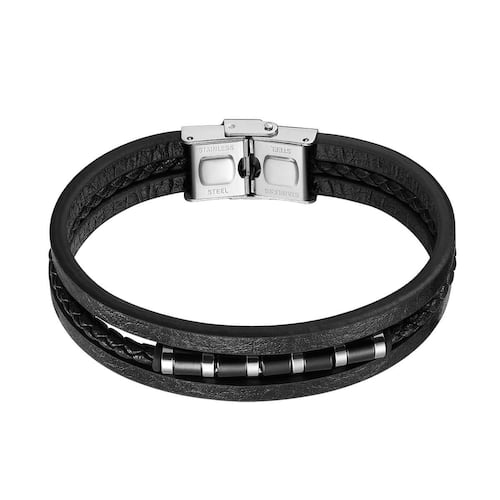 Pulsera de Acero Inoxidable Enso para Hombre EMB0057B Negro