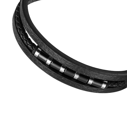 Pulsera de Acero Inoxidable Enso para Hombre EMB0057B Negro