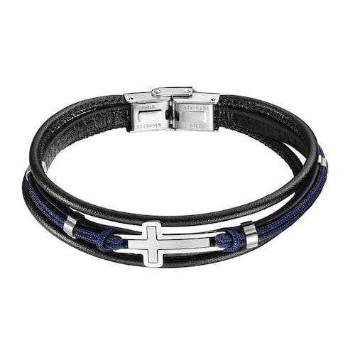 Pulsera de Acero Inoxidable Enso para Hombre EMB0059B Negro