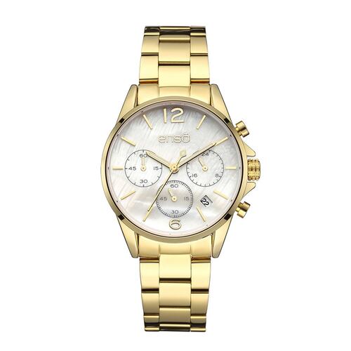 Reloj de pulsera Enso casual para mujer dorado EW1047L3