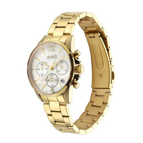 Reloj de pulsera Enso casual para mujer dorado EW1047L3