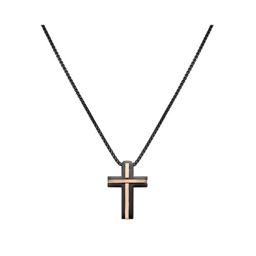 Collar de Acero Inoxidable Enso para Hombre Color Negro EMN0090S