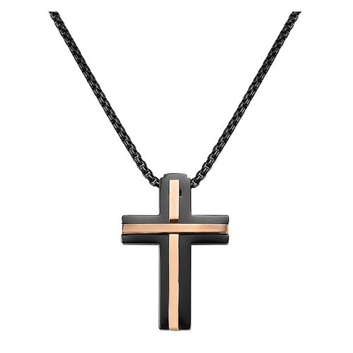 Collar de Acero Inoxidable Enso para Hombre Color Negro EMN0090S