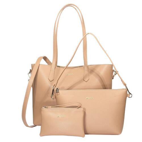 Bolsa Tote Color Café Para Mujer Enso