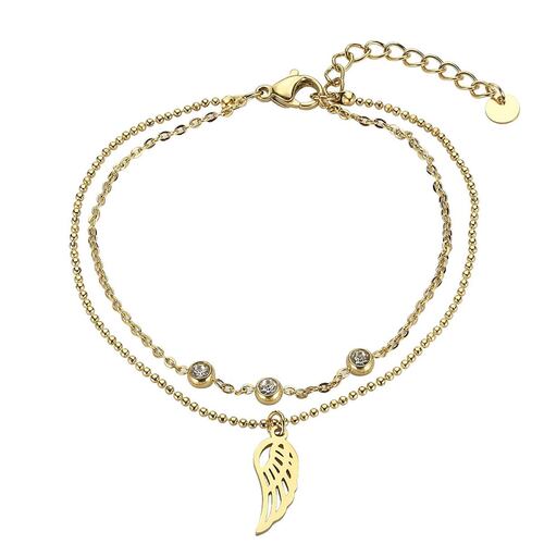 Pulsera de Acero Inoxidable Enso para Mujer EJB3258G Dorado