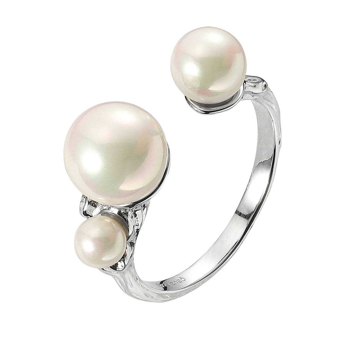 Anillo Icon Pearl De Plata Y Perla | Meses Sin Interés