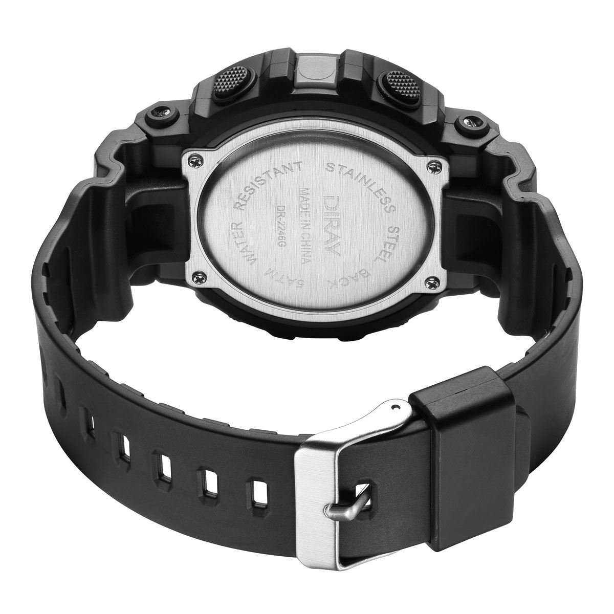 Reloj deportivo negro online hombre