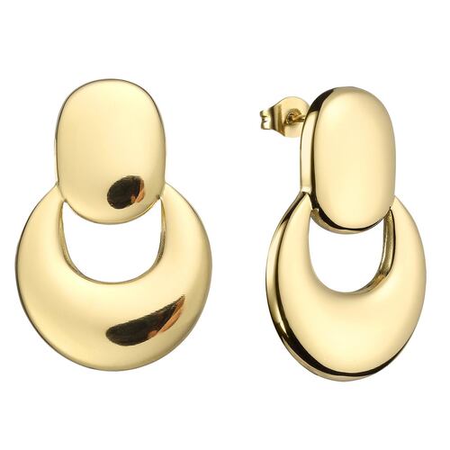 Aretes Acero Inoxidable Dorado Enso para Mujer