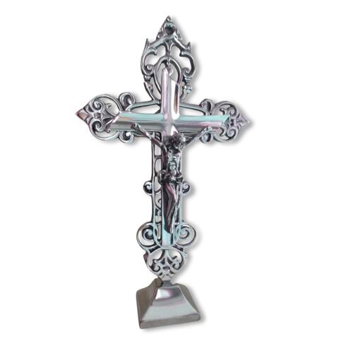 Figura Decorativa Diseño Cruz Barroca y Cristo MAE