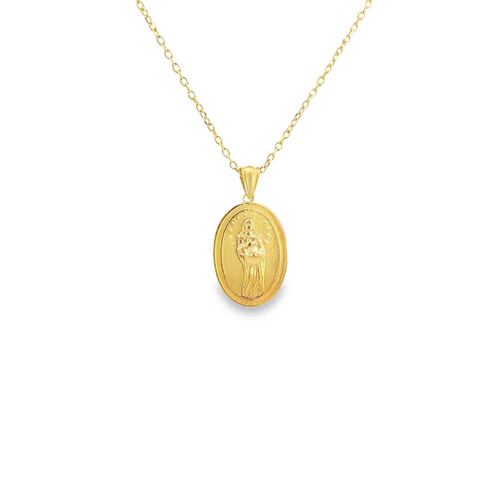 Medalla de la Virgen de la Dulce Espera Plata .925 Dorado Mãe