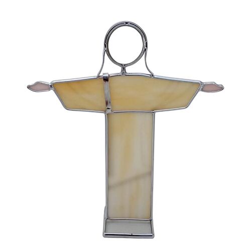 Cristo grande vitral de marfil